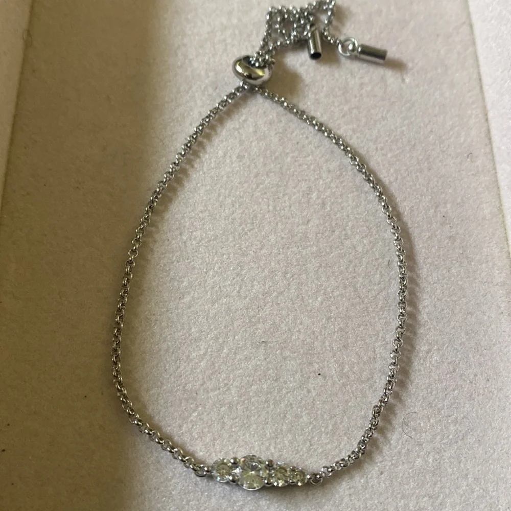 Nordstrom silver cubic zirconia slider bracelet